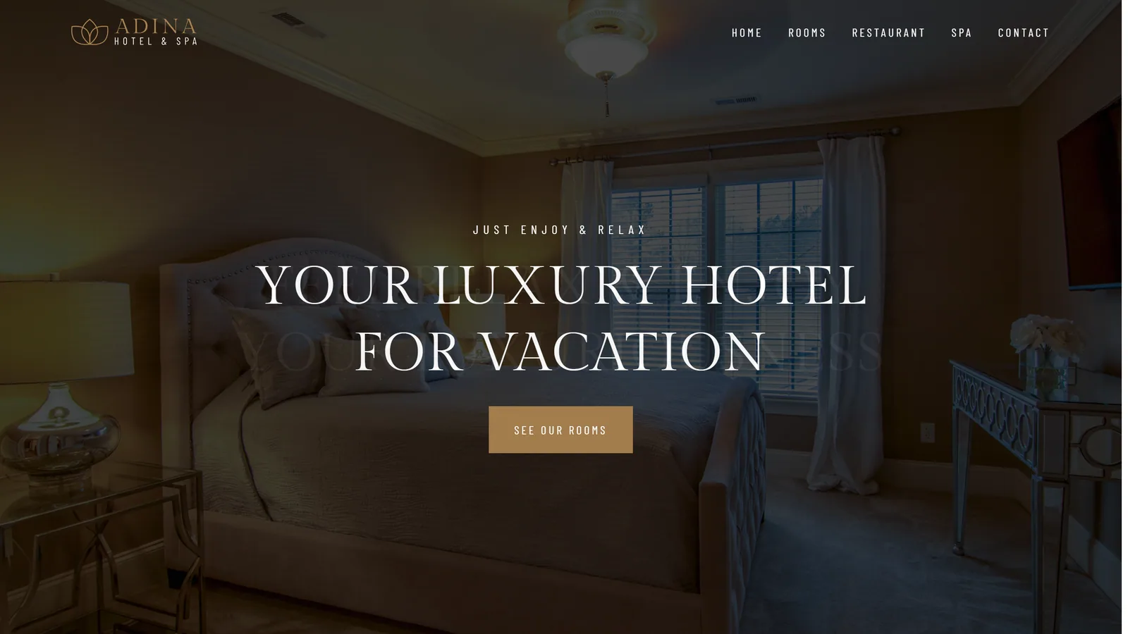 Hotel Booking Interactive Landing — Landing page • Seawin Tech